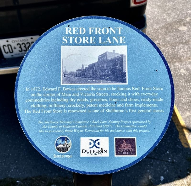 Red Front Store Lane Marker image. Click for full size.