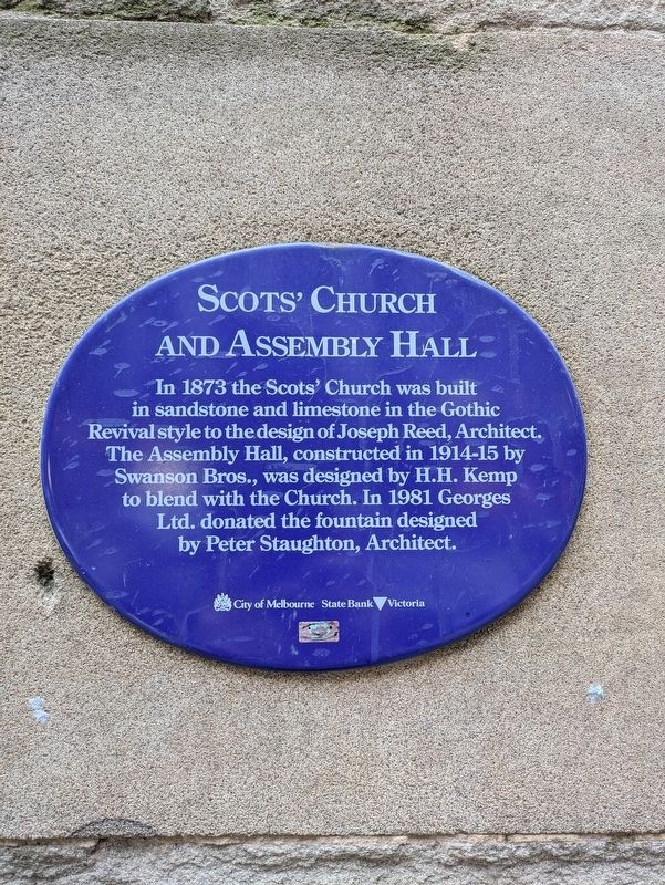 Scots' Church and Assembly Hall Marker image. Click for full size.