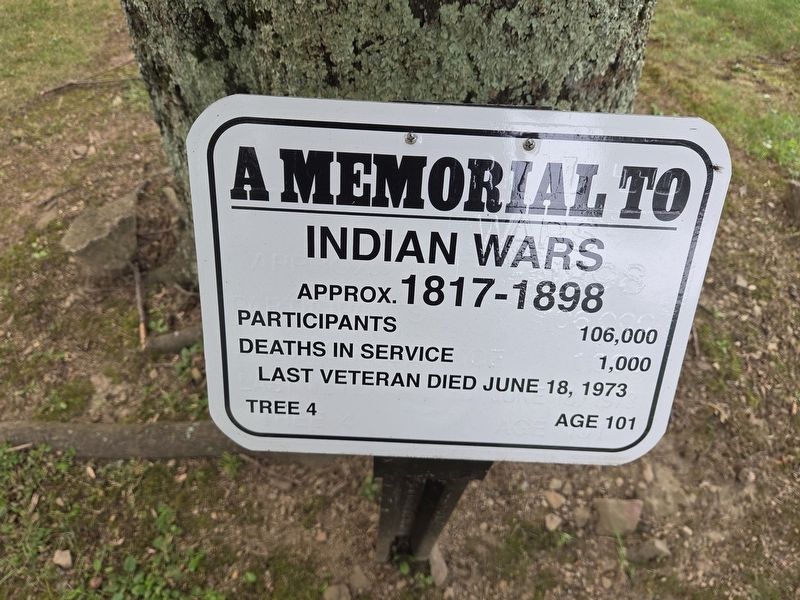 A Memorial to Indian Wars Marker. Click for full size. A Memorial to Indian Wars Marker image. Click for full size.