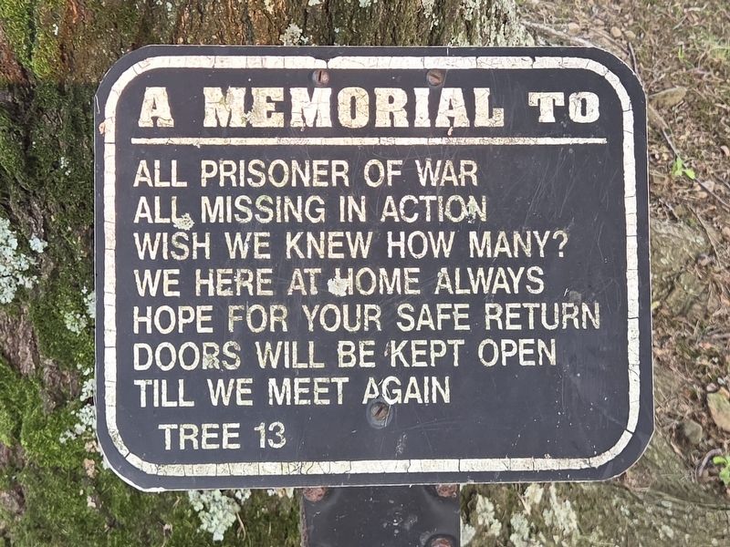 A Memorial to POWs and MIAs Marker. Click for full size. A Memorial to POWs and MIAs Marker image. Click for full size.