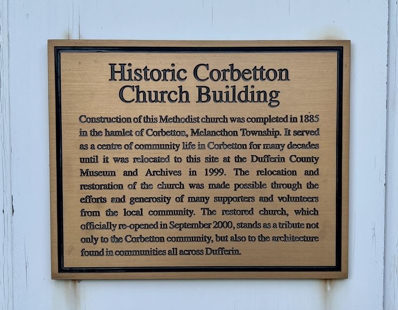 Historic Corbetton Church Building Marker image. Click for full size.