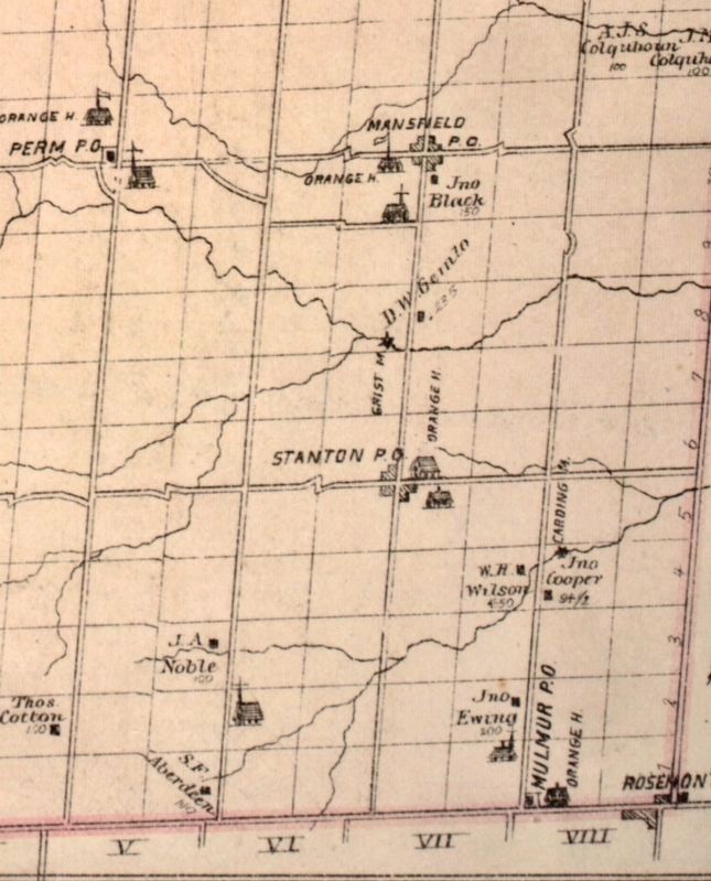 Stanton and area in 1880 image. Click for full size.