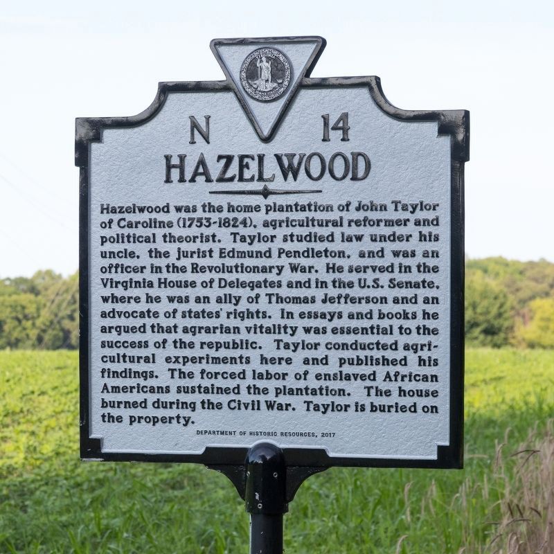 Hazelwood Marker image. Click for full size.