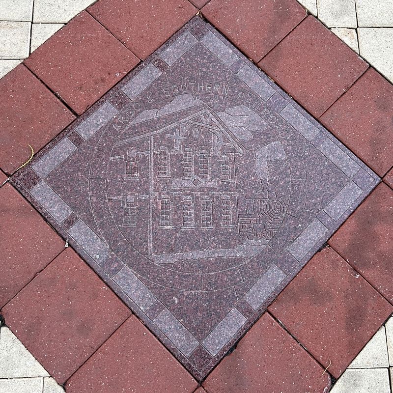 Fargo & Southern Railroad Sidewalk Tile Design image. Click for full size.