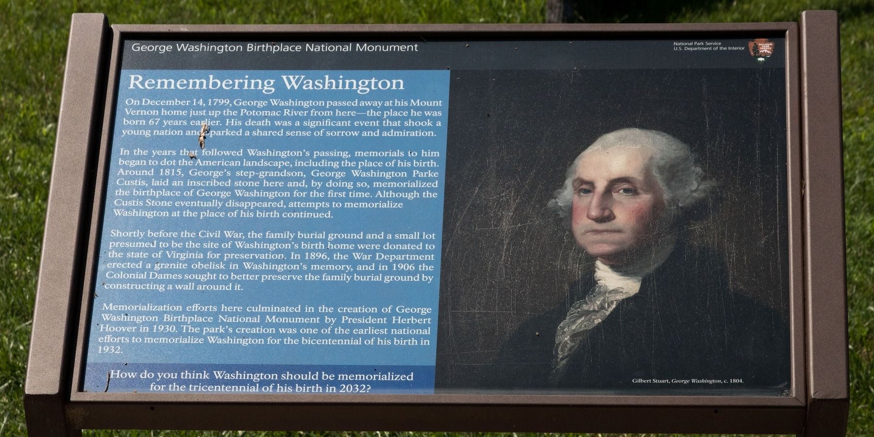 Remembering Washington Marker. Click for full size. Remembering Washington Marker image. Click for full size.