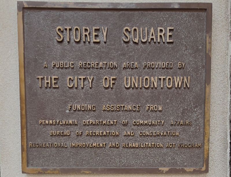 Original Storey Square Dedication plaque. Click for full size. Original Storey Square Dedication plaque image. Click for full size.