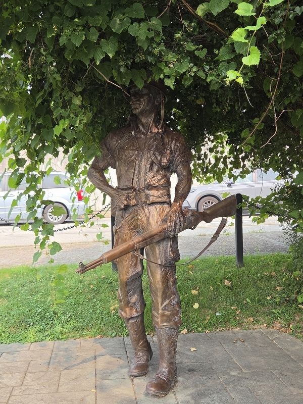 Closeup of the World War II Soldier statue. Click for full size. Closeup of the World War II Soldier statue image. Click for full size.