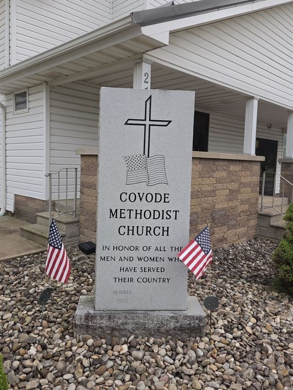 Covode Methodist Church Veterans Memorial Marker. Click for full size. Covode Methodist Church Veterans Memorial Marker image. Click for full size.