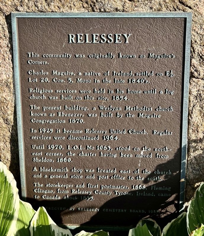 Relessey Marker. Click for full size. Relessey Marker image. Click for full size.