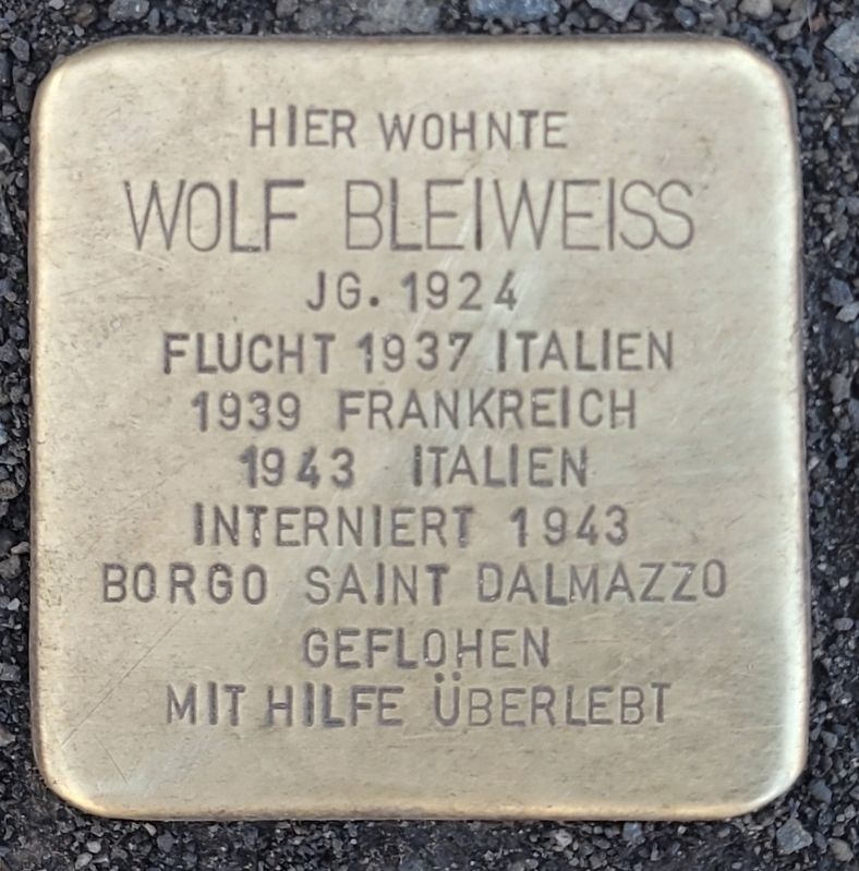 Wolf Bleiweiss Marker. Click for full size. Wolf Bleiweiss Marker image. Click for full size.