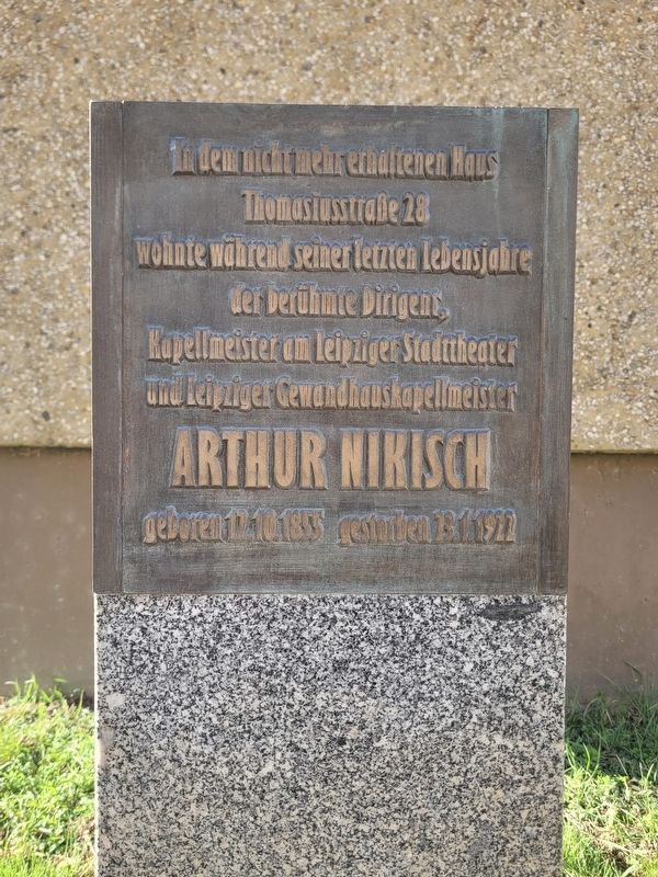 Arthur Nikisch Marker image. Click for full size.
