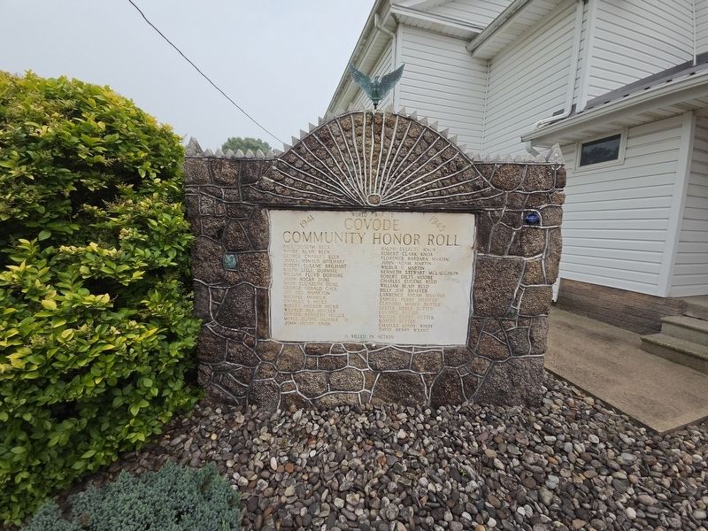 Full view Covode Community Honor Roll Memorial. Click for full size. Full view Covode Community Honor Roll Memorial image. Click for full size.