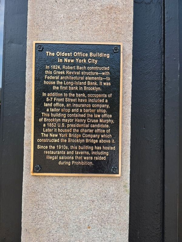 The Oldest Office Building in New York City Marker image. Click for full size.
