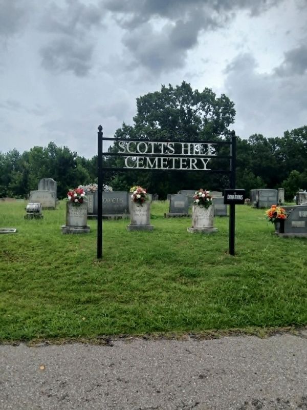 Scotts Hill Cemetery Marker. Click for full size. Scotts Hill Cemetery Marker image. Click for full size.