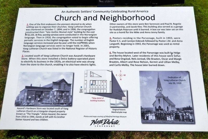 Church and Neighborhood Marker. Click for full size. Church and Neighborhood Marker image. Click for full size.