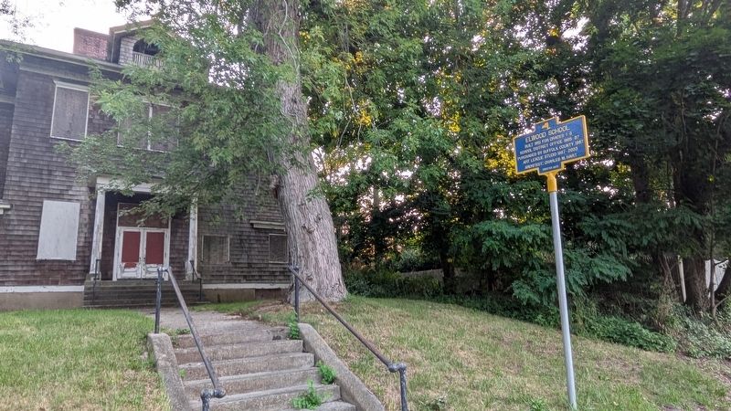 Elwood School Marker. Click for full size. Elwood School Marker image. Click for full size.