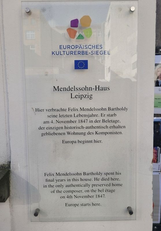 Mendelssohn-Haus Marker. Click for full size. Mendelssohn-Haus Marker image. Click for full size.