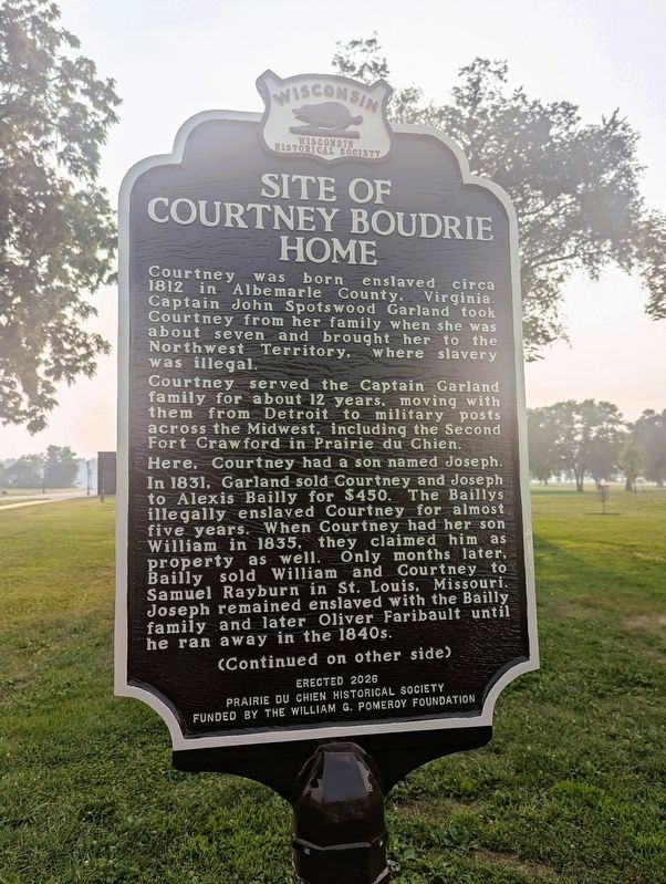 Site of Courtney Boudrie Home Marker. Click for full size. Site of Courtney Boudrie Home Marker image. Click for full size.