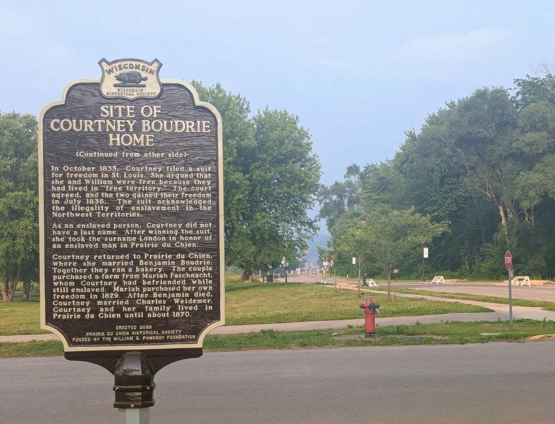 Site of Courtney Boudrie Home Marker. Click for full size. Site of Courtney Boudrie Home Marker image. Click for full size.