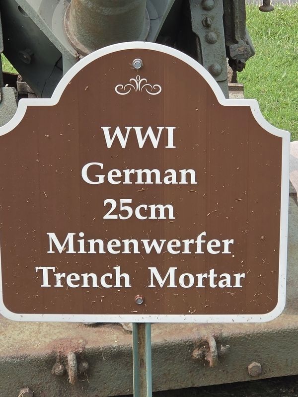 Minenwerfer Trench Mortar Marker. Click for full size. Minenwerfer Trench Mortar Marker image. Click for full size.