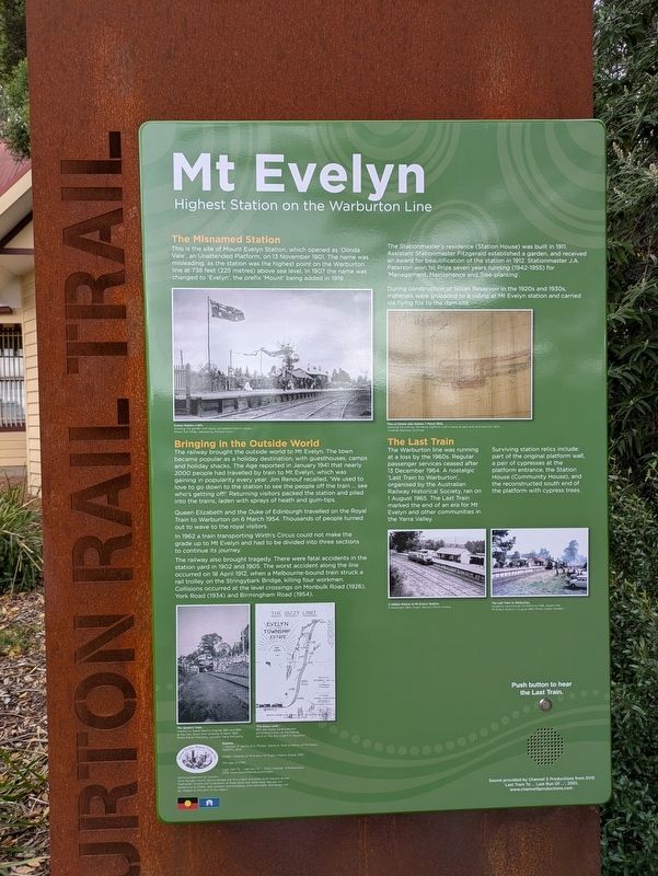Mt Evelyn Marker image. Click for full size.