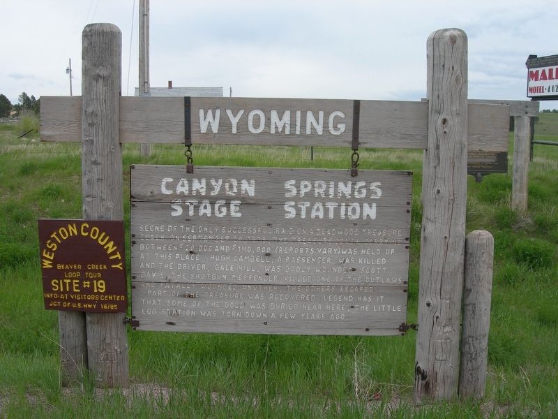 Canyon Springs Stage Station Marker image. Click for full size.
