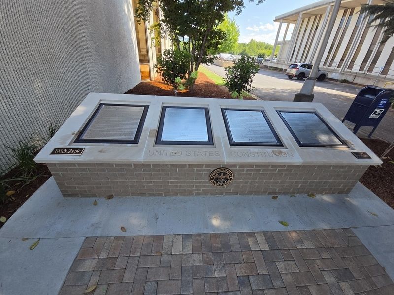The Charters of Freedom Marker - replica display of the U.S. Constitution. Click for full size. The Charters of Freedom Marker - replica display of the U.S. Constitution image. Click for full size.