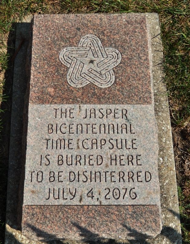 The Jasper Bicentennial Time Capsule Marker. Click for full size. The Jasper Bicentennial Time Capsule Marker image. Click for full size.