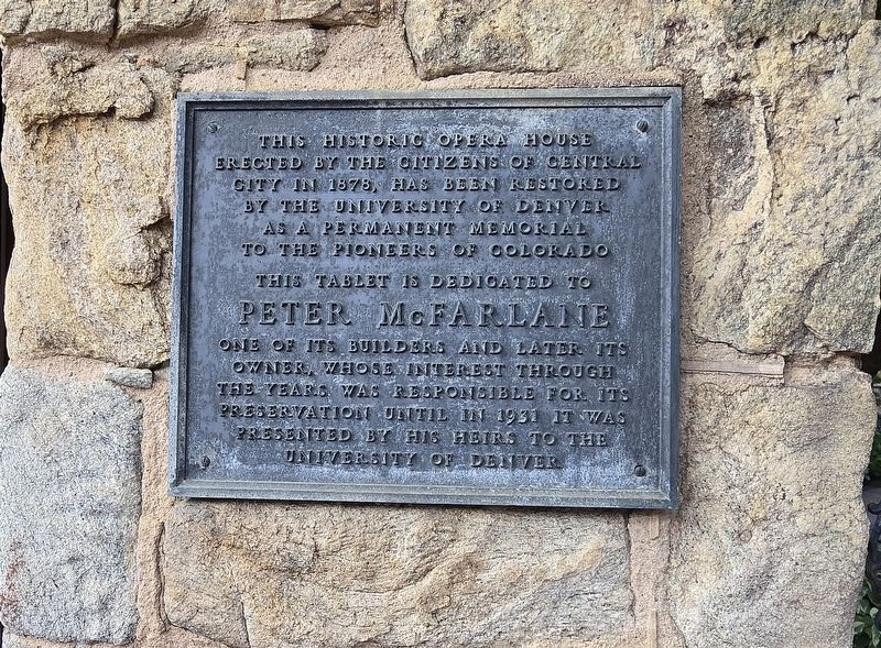 This Historic Opera House Marker. Click for full size. This Historic Opera House Marker image. Click for full size.