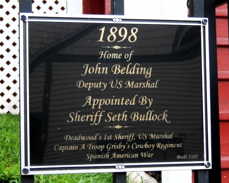 Home of John Belding Marker. Click for full size. Home of John Belding Marker image. Click for full size.