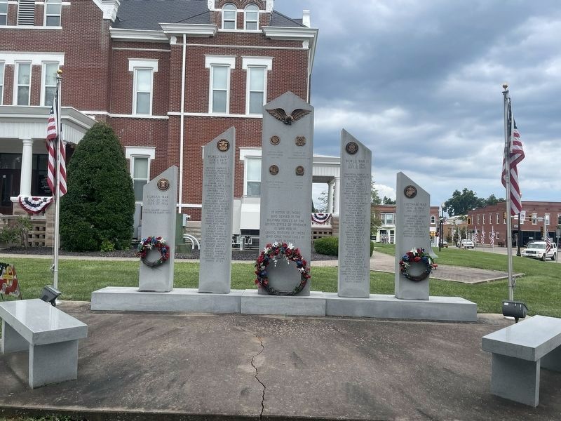 In Honor of those who served in the Military Forces of America Marker - good context photo of scene. Click for full size. In Honor of those who served in the Military Forces of America Marker - good context photo of scene image. Click for full size.