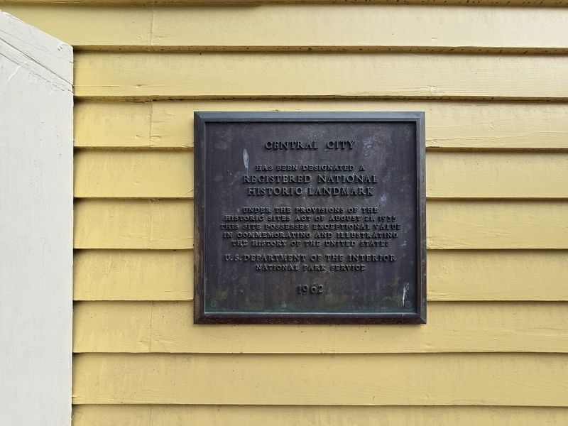 Central City Marker. Click for full size. Central City Marker image. Click for full size.