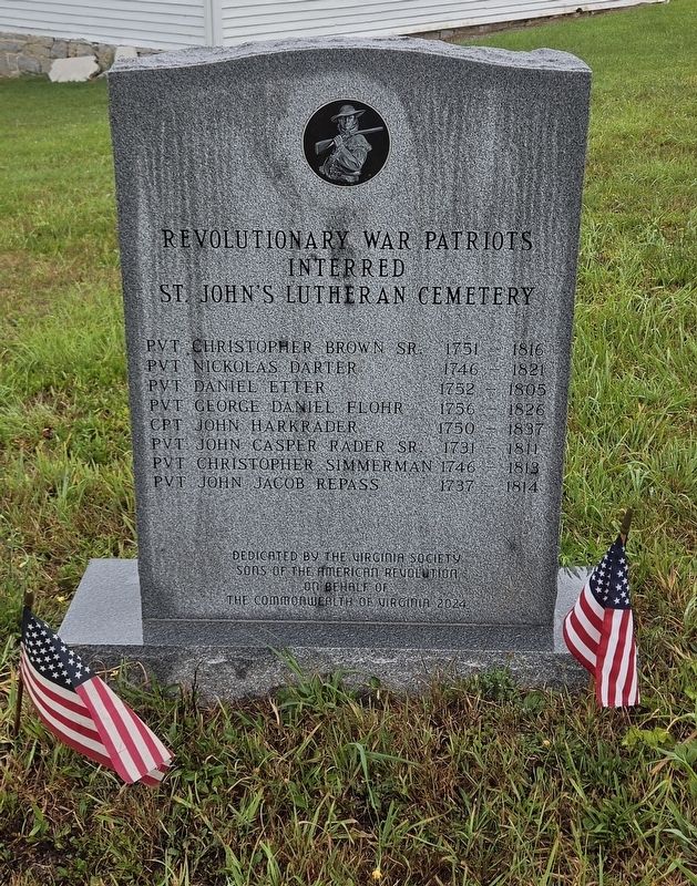 Revolutionary War Patriots Interred Marker. Click for full size. Revolutionary War Patriots Interred Marker image. Click for full size.