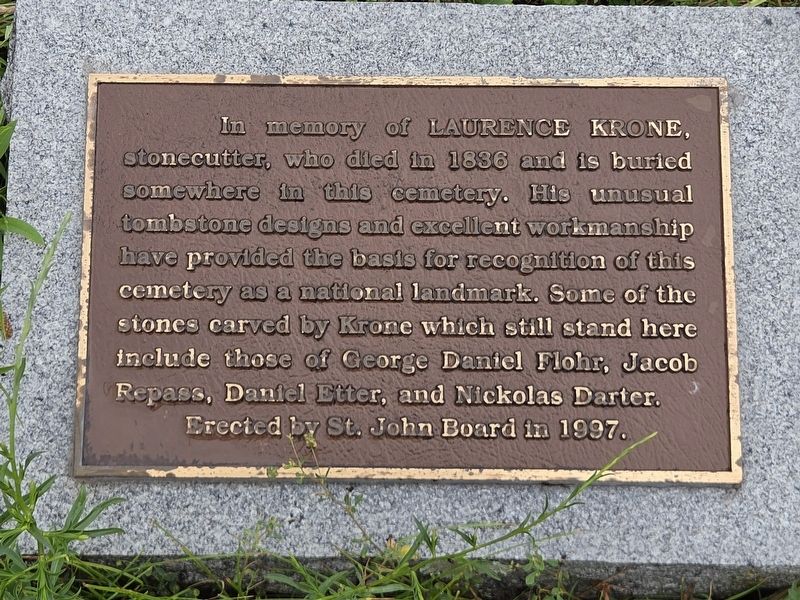 Laurence Krone Marker image. Click for full size.