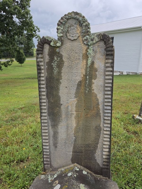 Rev. George Flohr tombstone cut by Laurence Krone image. Click for full size.