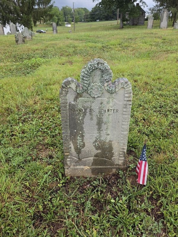 Nikolas Darter tombstone cut by Laurence Krone image. Click for full size.
