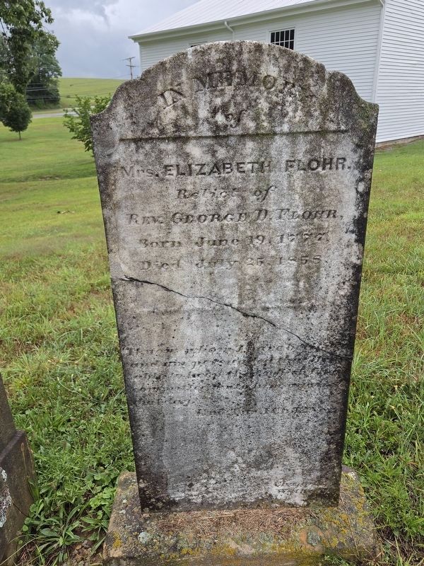 Tombstone of Elizabeth Flohr, wife of George Daniel Flohr buried at St John's Church. Click for full size. Tombstone of Elizabeth Flohr, wife of George Daniel Flohr buried at St John's Church image. Click for full size.