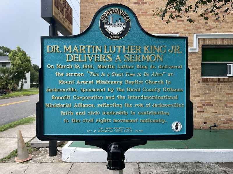 Dr. Martin Luther King Jr. Delivers a Sermon Marker. Click for full size. Dr. Martin Luther King Jr. Delivers a Sermon Marker image. Click for full size.