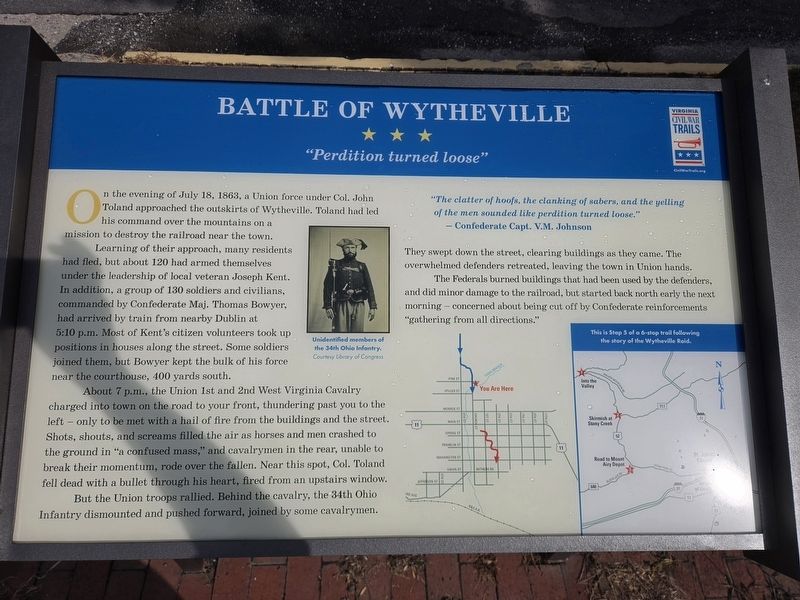 Battle of Wytheville Marker image. Click for full size.