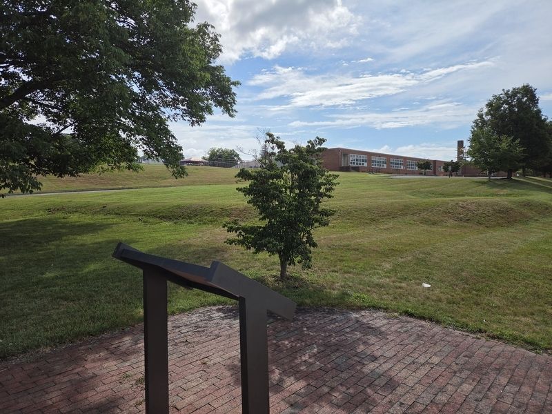Battle of Wytheville Marker. Spiller Primary School in the background image. Click for full size.
