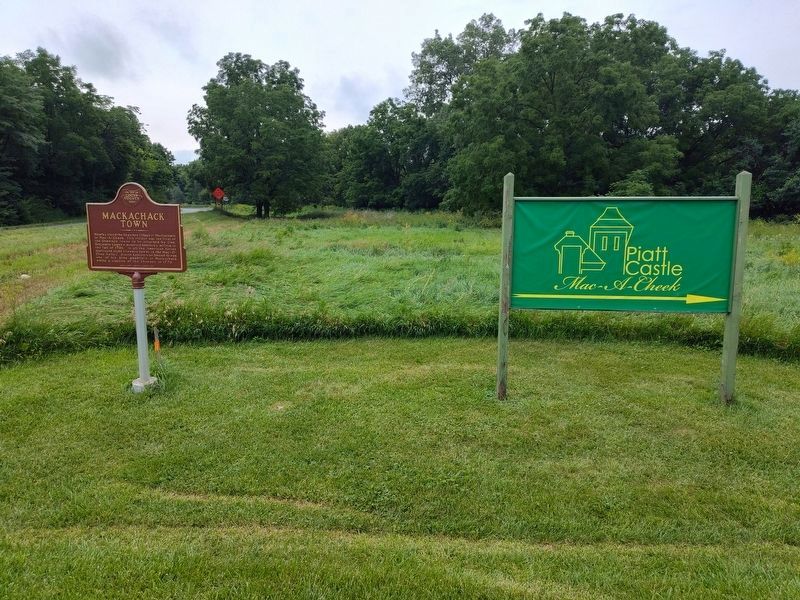 Mackachack Town Marker. Click for full size. Mackachack Town Marker image. Click for full size.
