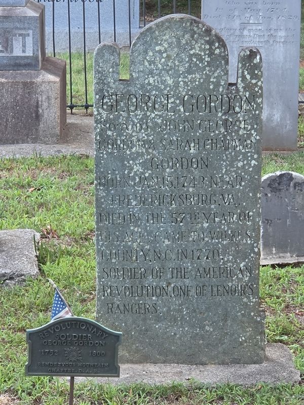George Gordon Marker and Tombstone image. Click for full size.