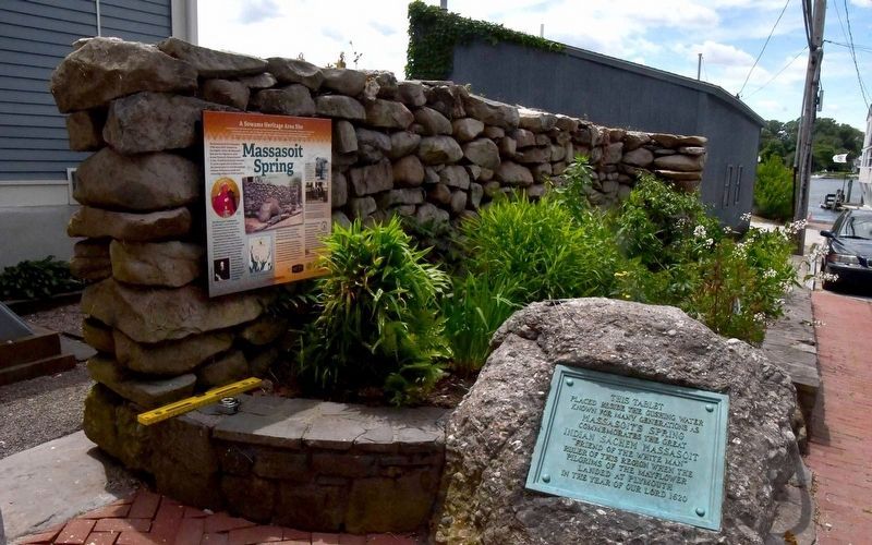 Massasoit's Spring / Historical Marker image. Click for full size.