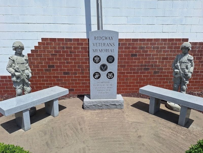 Ridgway Veterans Memorial Marker image. Click for full size.