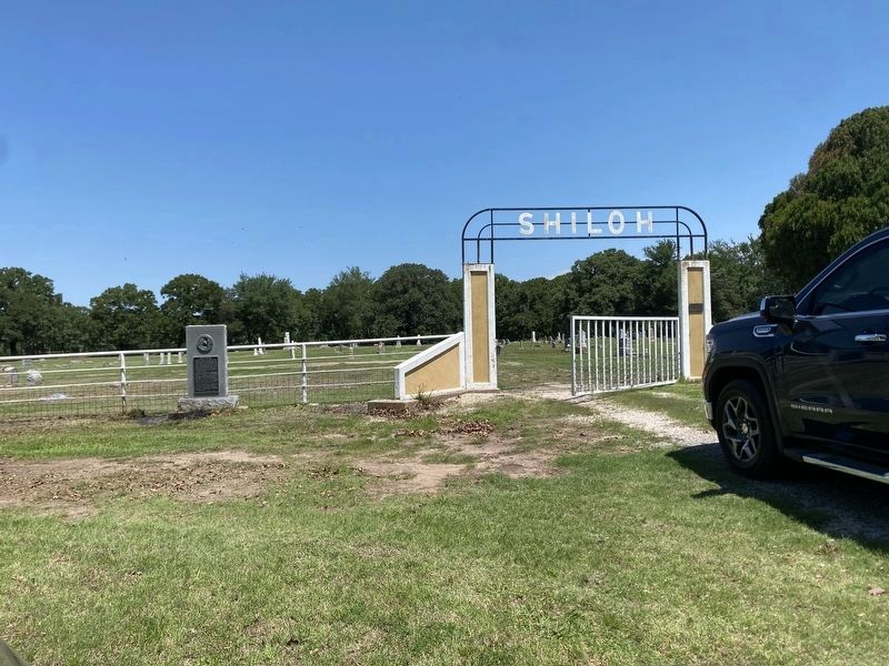 Shiloh Cemetery Marker. Click for full size. Shiloh Cemetery Marker image. Click for full size.