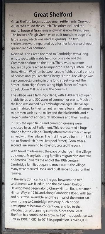 Great Shelford Marker image. Click for full size.