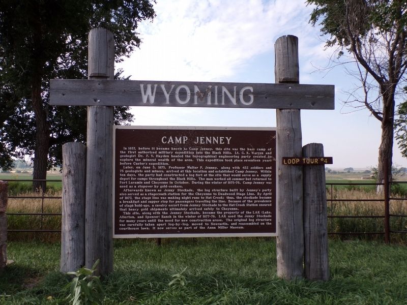 Camp Jenney Marker. Click for full size. Camp Jenney Marker image. Click for full size.