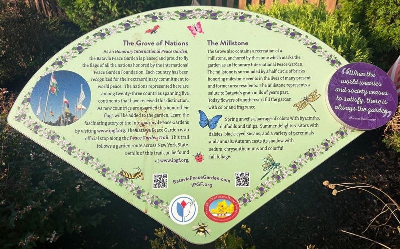 The Grove of Nations / The Millstone Marker image. Click for full size.