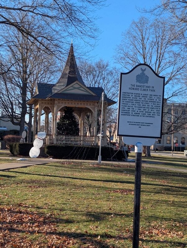 The Bandstand in Howard Elmer Park Marker area view. Click for full size. The Bandstand in Howard Elmer Park Marker area view image. Click for full size.