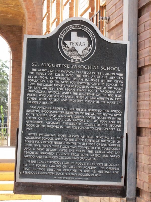St. Augustine Parochial School Marker. Click for full size. St. Augustine Parochial School Marker image. Click for full size.